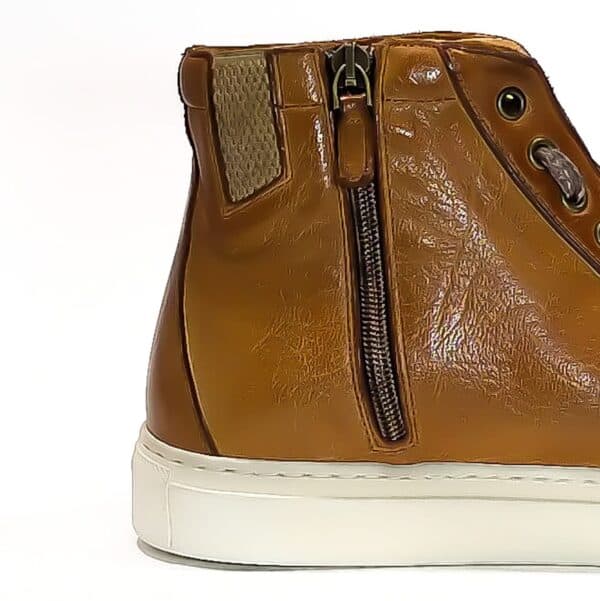 Women's high sneakers in leather - Image 3