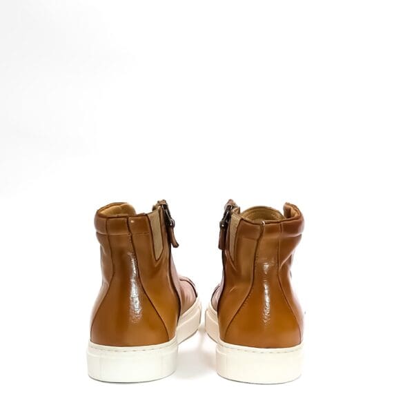 Women's high sneakers in leather - Image 4