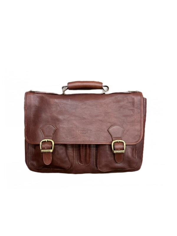 I Medici leather work bag with pockets - Image 2