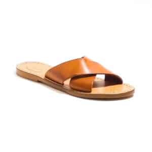 Women's cross leather slipper