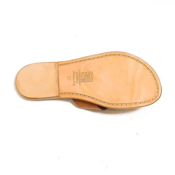 Women's cross leather slipper - Image 4