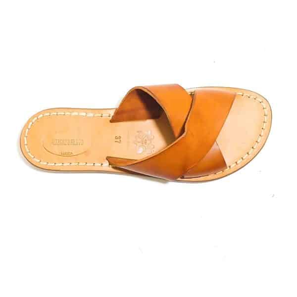 Women's cross leather slipper - Image 2