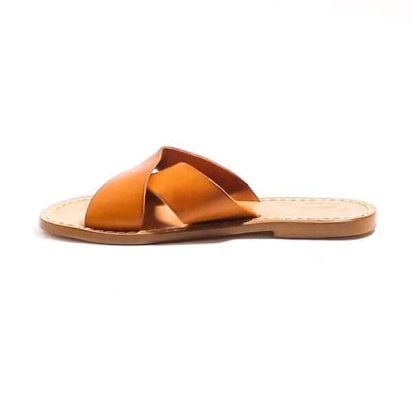 Women's cross leather slipper - Image 5