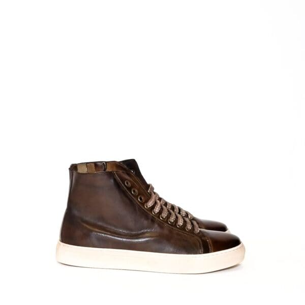 Women's leather high sneakers - Image 4