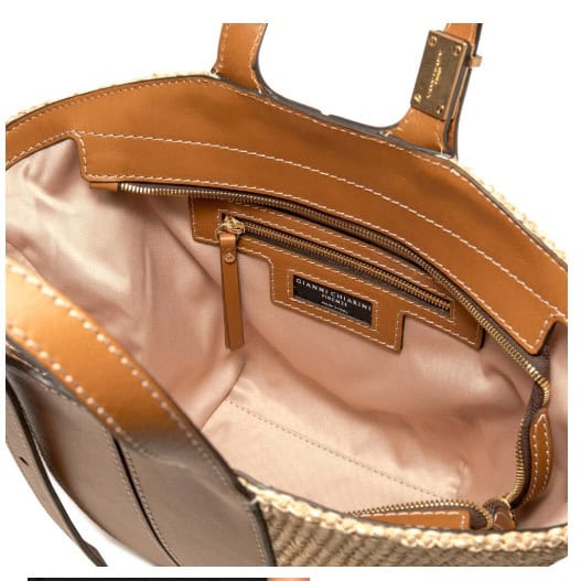 Borsa Gianni Chiarini pelle e paglia5 Pelletteria Allegrini
