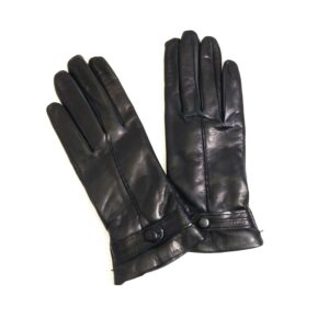 Guanto donna in pelle con bottoncino