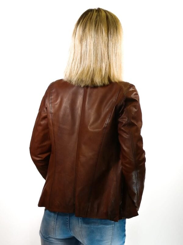Romana women's leather jacket tuscany hand-buffered - Image 5