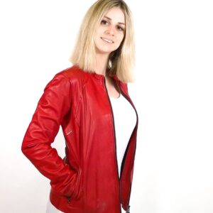 Hand-buffered Romana tuscany women's leather jacket