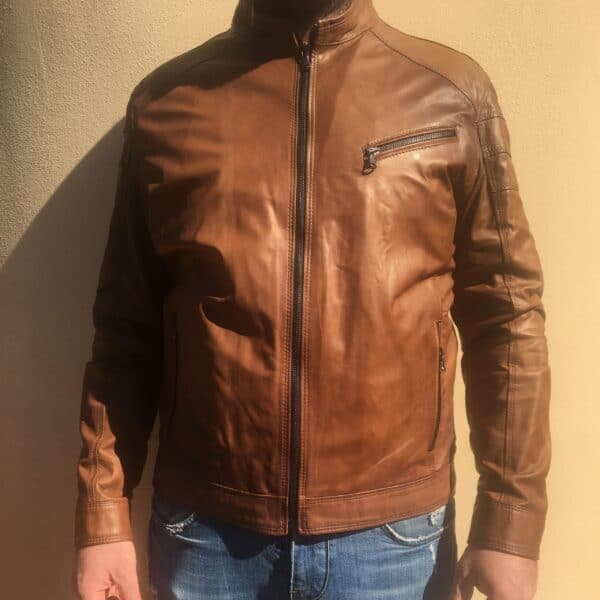 Pegaso Tuscany men's leather jacket hand-buffered
