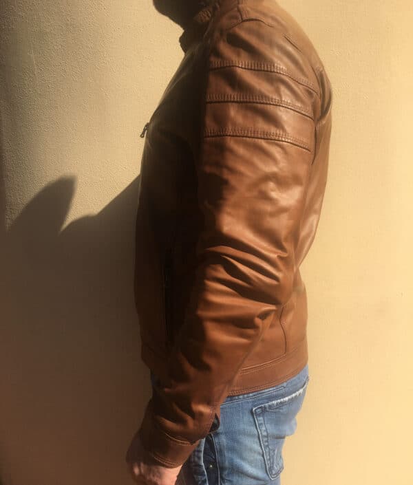 Pegaso Tuscany men's leather jacket hand-buffered - Image 2