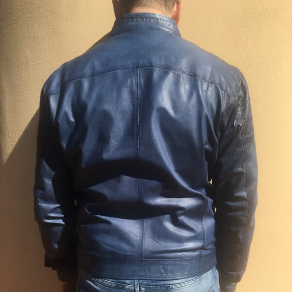 Giacca in pelle uomo Pegaso Tuscany tamponata a mano - immagine 4