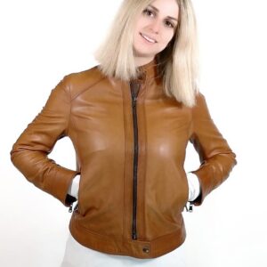 Hand-buffered Gaya Tuscany women's leather jacket