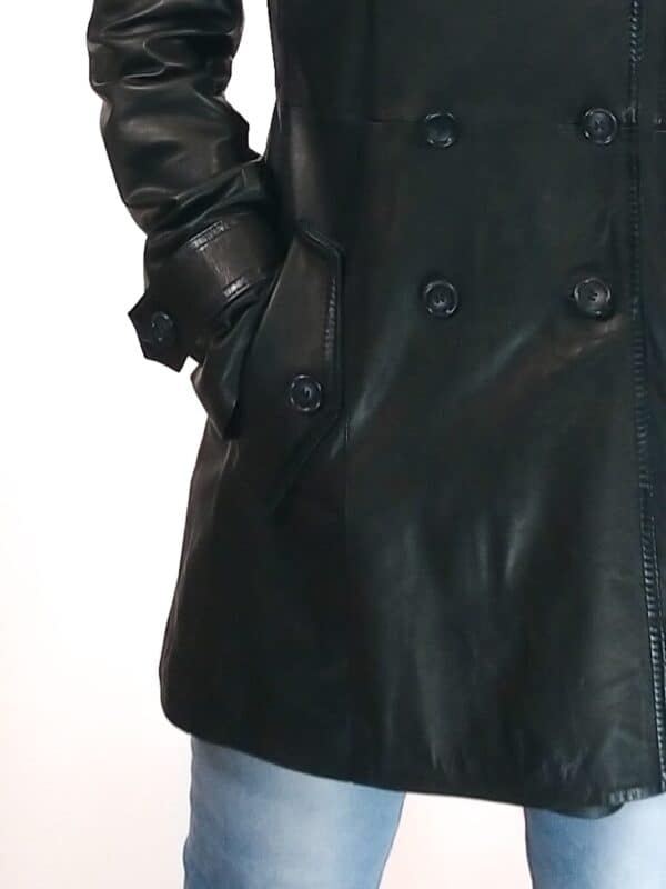 Woman trench coat in Tuscany leather - Image 4