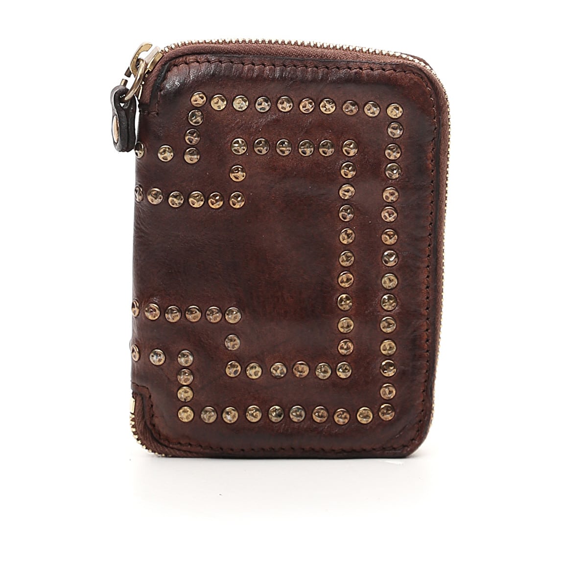 Campomaggi leather wallet with rivets