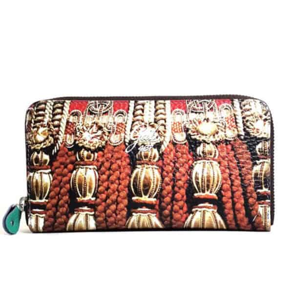 Gabs leather wallet w/print cords