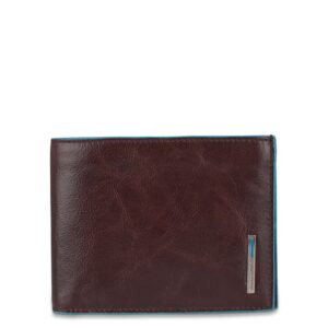 Piquadro men's leather wallet with coin purse and flap