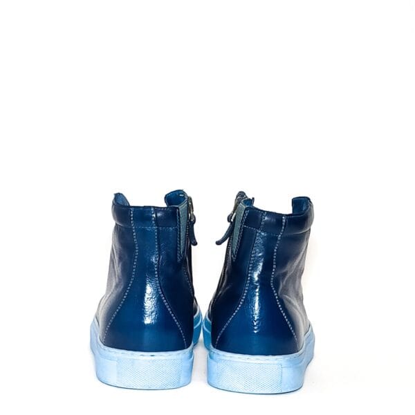 Women's leather high sneakers - Image 3