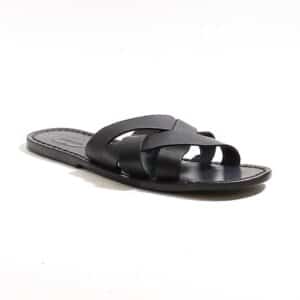 Men's leather bread slipper