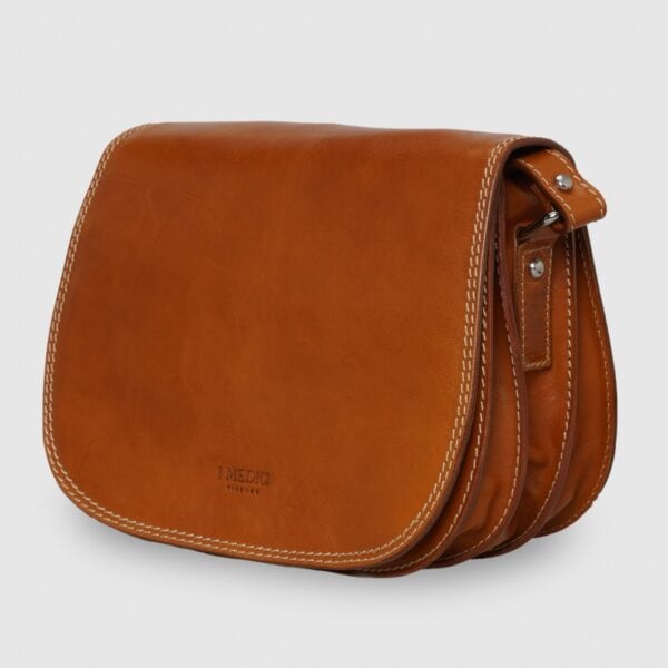 I Medici rounded leather postbag - Image 4