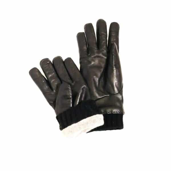 Men's leather glove with cuff - Image 2