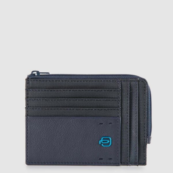 Men's leather/textile wallet with coin purse Piquadro - Image 2