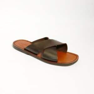 Men's leather bread slipper