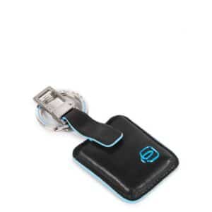 Piquadro Blue Square leather keychain