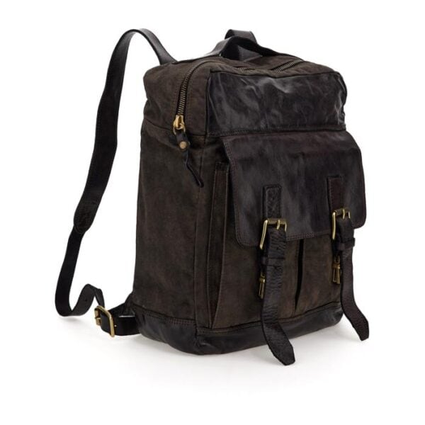 Campomaggi fabric and leather backpack - Image 4