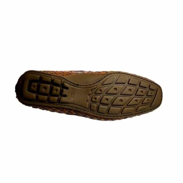 Mocassino intrecciato da uomo in pelle - immagine 3