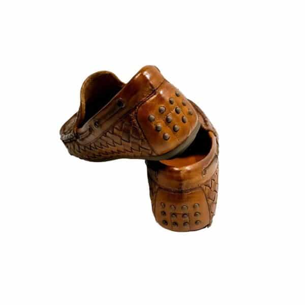 Mocassino intrecciato da uomo in pelle - immagine 4