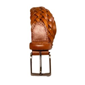 Braided leather belt