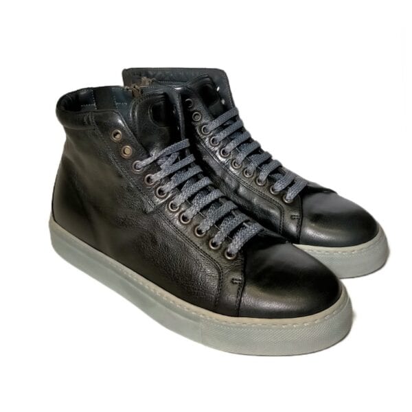 Women's leather high sneakers