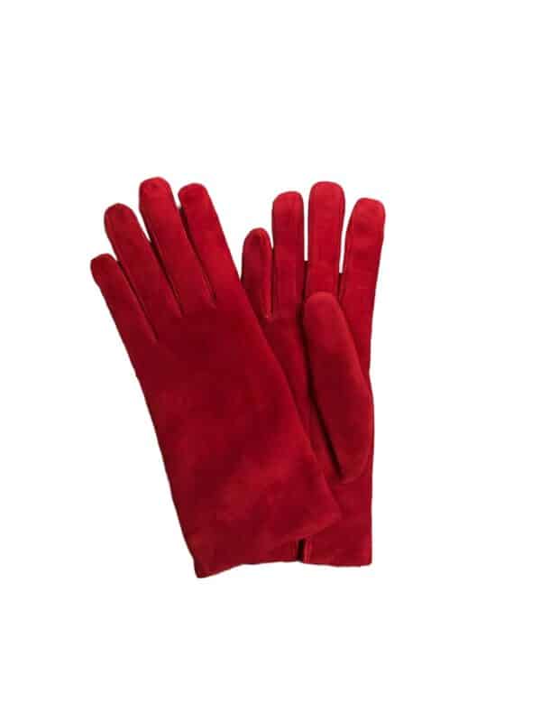 Guanto donna in pelle scamosciata