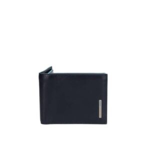 Men's leather wallet with coin purse and Piquadro flap