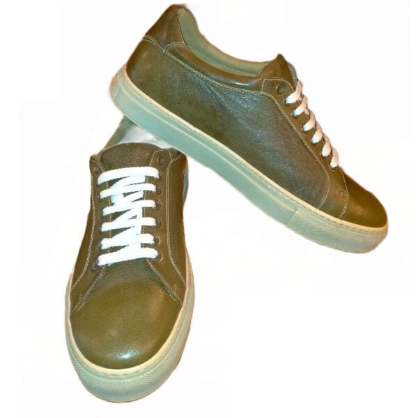 Men's low leather sneakers - Image 2