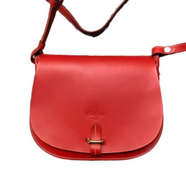 Leather bag/shoulder bag w/flap Boldrini Selleria
