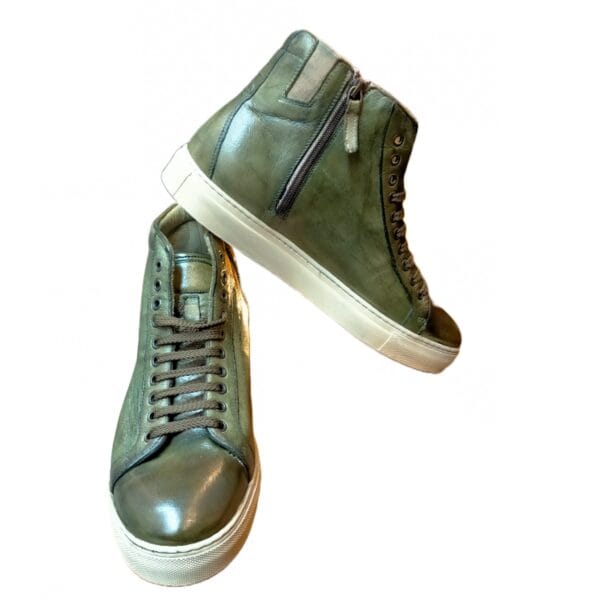 Sneakers alta da uomo in pelle - immagine 4