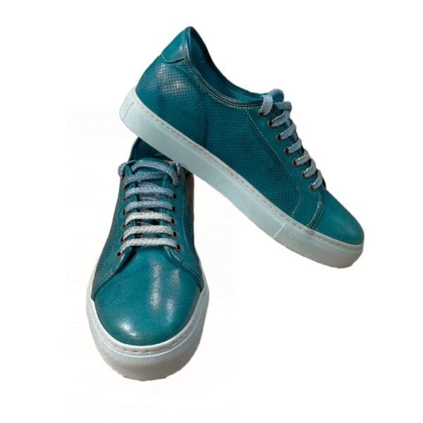 Men's low leather sneakers - Image 2