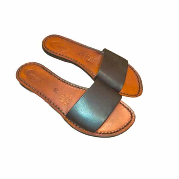 Women's strip leather slipper - Image 4