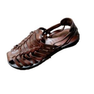 Sandal in leather cage man