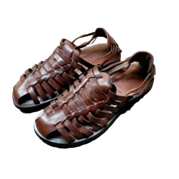 Sandal in leather cage man - Image 4