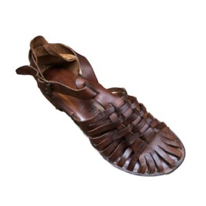 Women's leather cage sandal