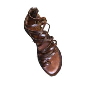 Women's cross leather sandals