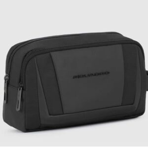 Beautycase in fabric and leather