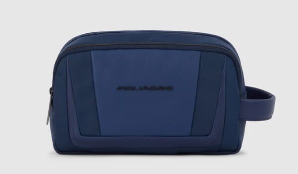 Beautycase da viaggio in pelle e tessuto Piquadro - immagine 3