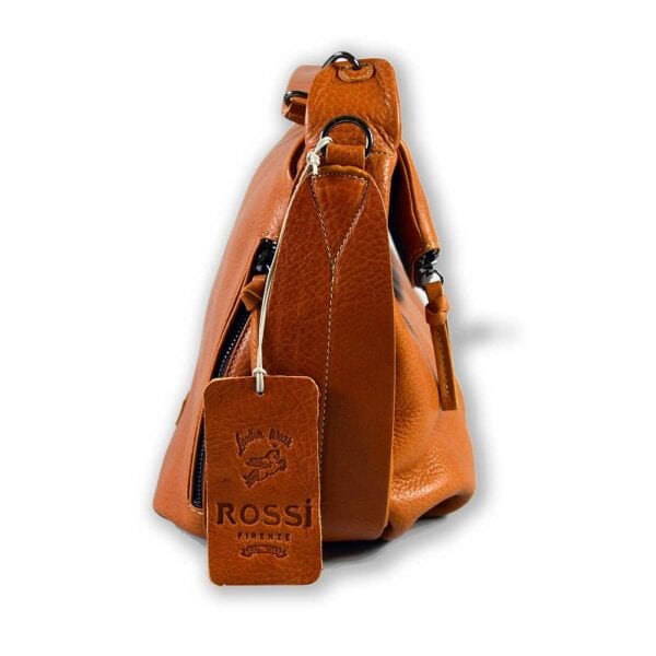 Borsa a spalla in pelle tamponata Bruno Rossi - immagine 3