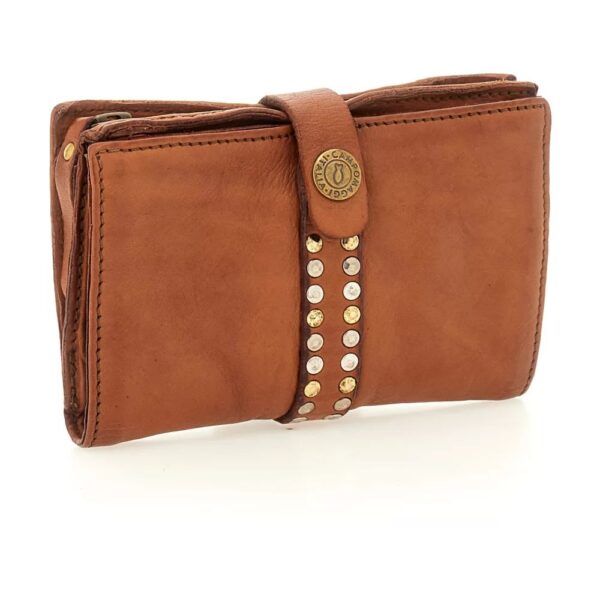 Campomaggi Kura leather wallet with rivets