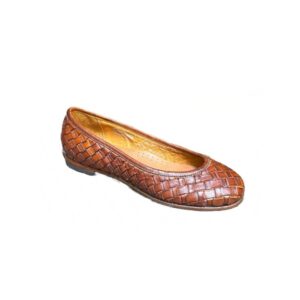 Ballerina in pelle intrecciata