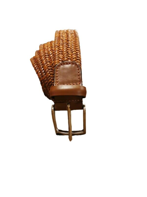 Leather elasticated belt