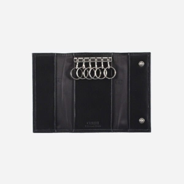 Leather key ring with 6 short rings - Image 2